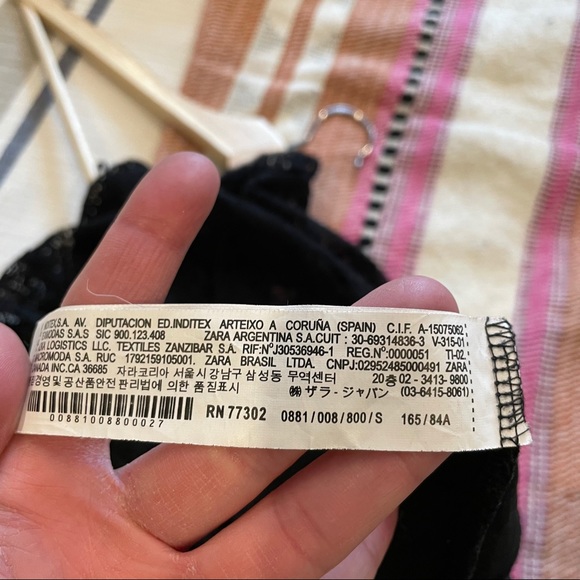 Zara Black Midi Cap Sleeve Lace Dress - Picture 7 of 8